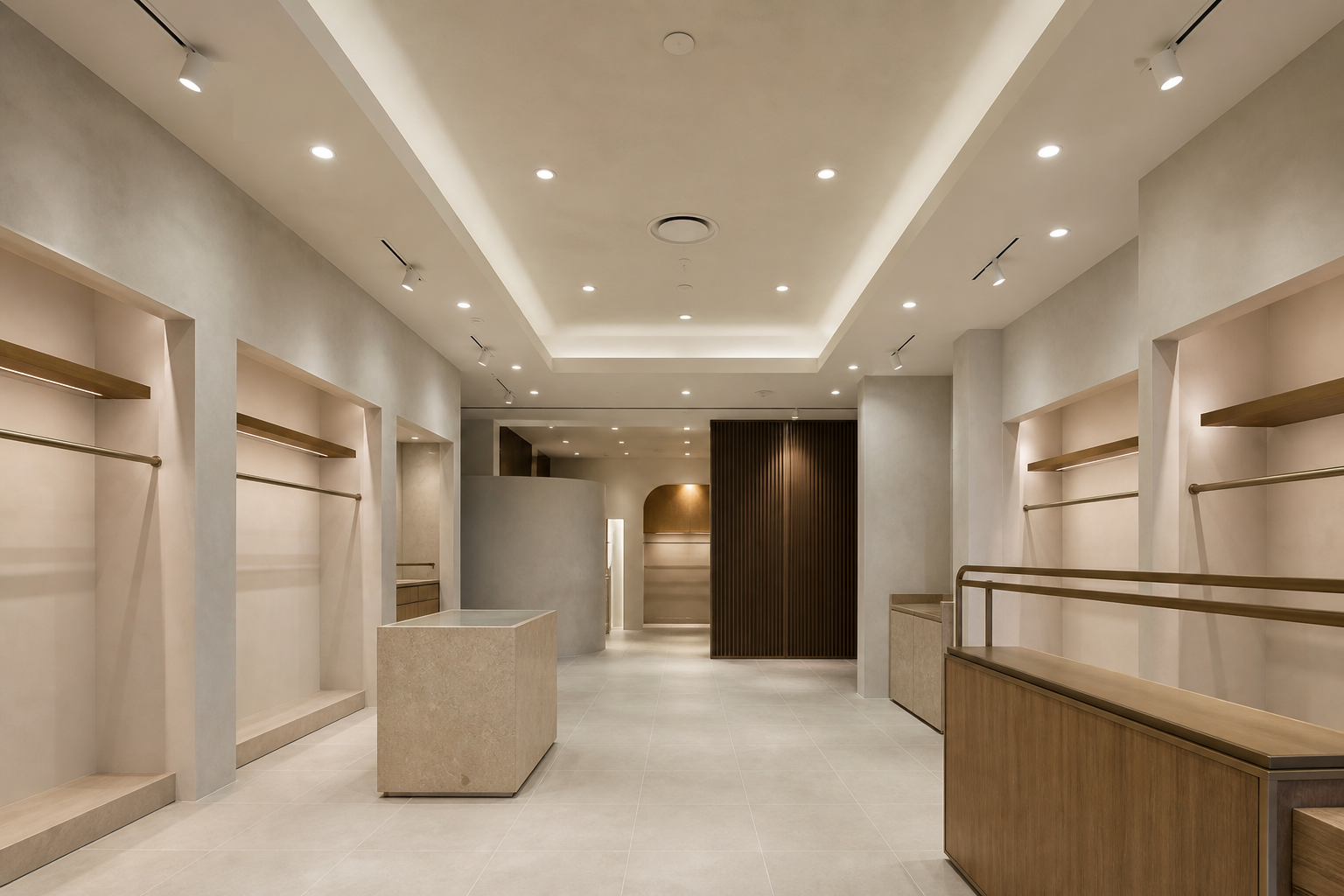 Feature bulkhead and services concealment