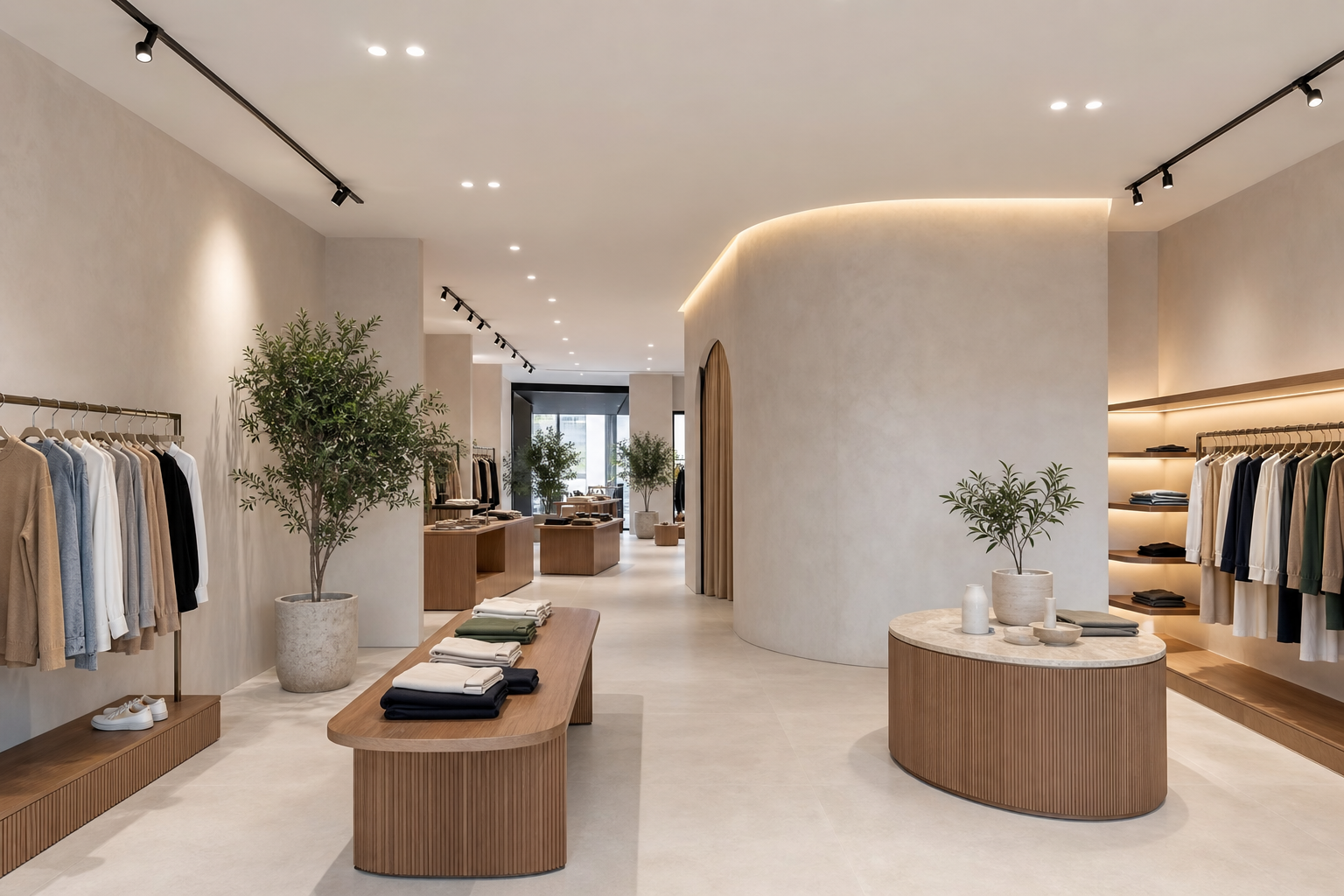 Customer-facing sales floor finish
