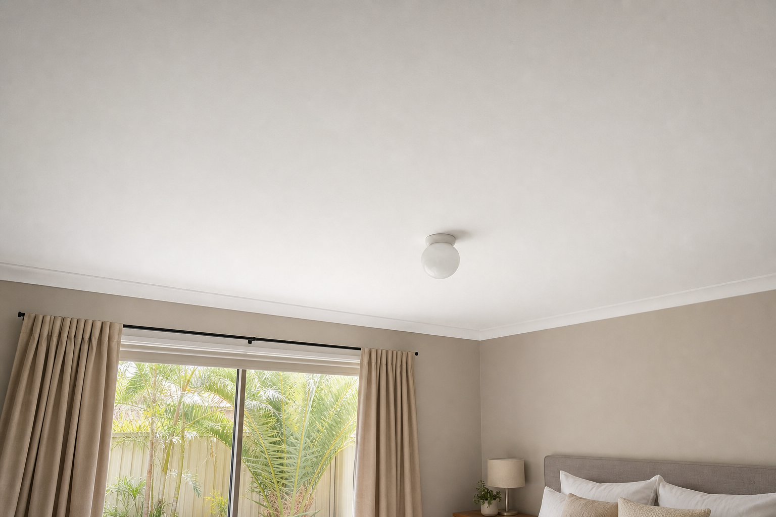 Repaired ceiling finish