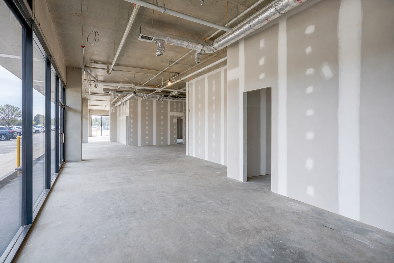 Office fit-out before lining