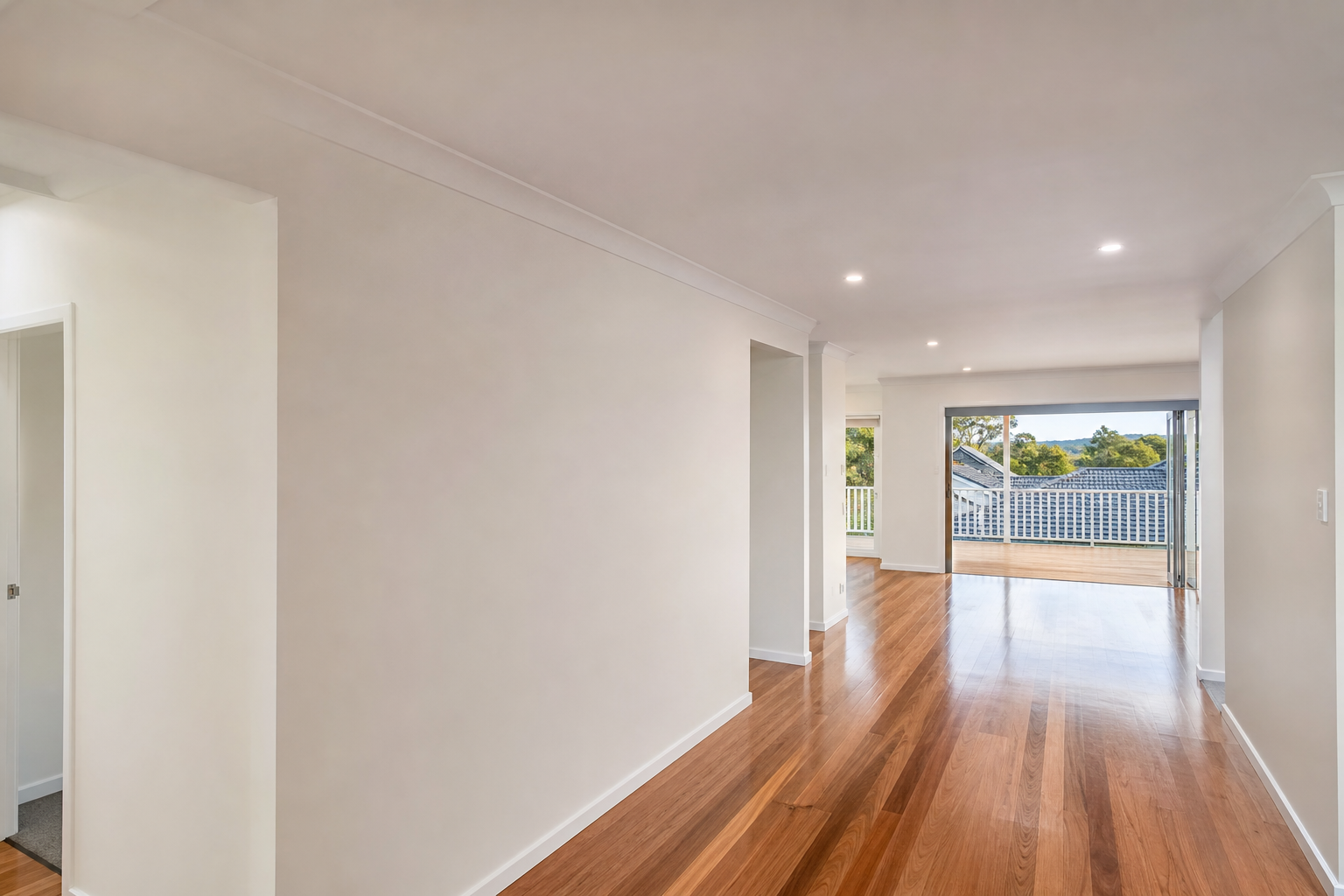 Living area after levelling